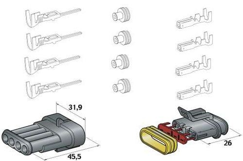 Connettori Stagni 4 Poli - FRL-B90534 - 3660343095346