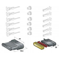 6 poles watertight connectors Superseal type