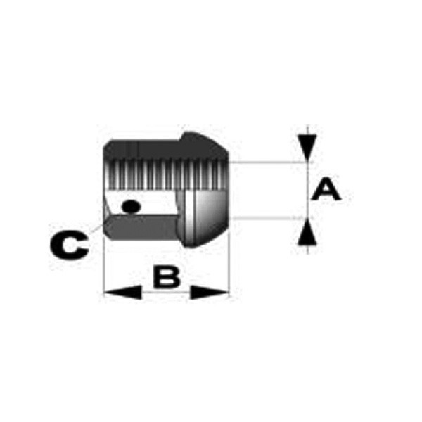 Nut 12x150mm Spherical Head 19mm - BR-DSGS01 - 3661768417614