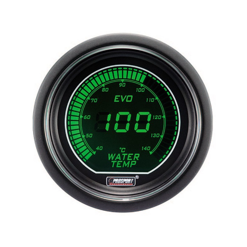 Pro-Sport Digital Gage Water Temperature 52mm140°C Green/White - CT-TE-005-V-BL - 216EVOWGWT - 3661768389218
