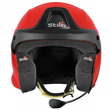 Casco Stilo Trophy DES Fibra Arancio Hans SA15