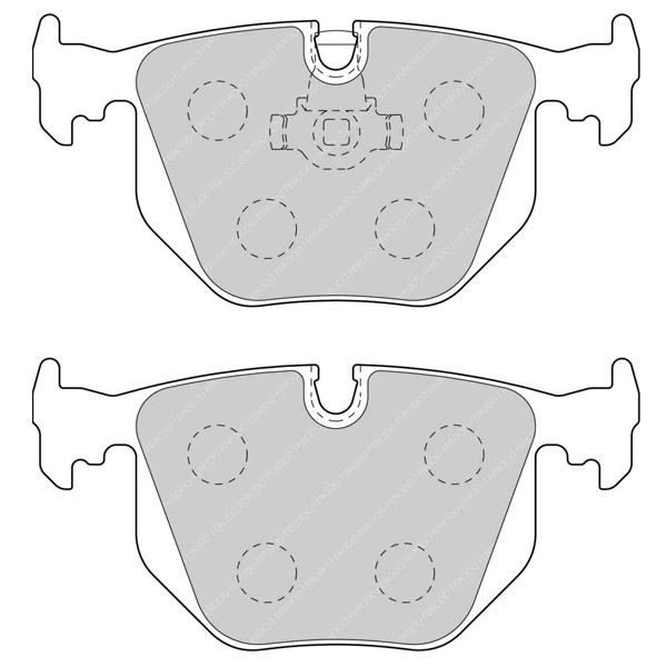 Bremsbeläge Ferodo DS2500 Hinten BMW E38 / E46 / E53 / E83 - F-CP1483R - FCP1483R - 3661768514733
