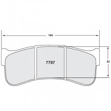 Pastiglie Freno PFC 7797 08 25mm Anteriore Aston GT3/R8 LM