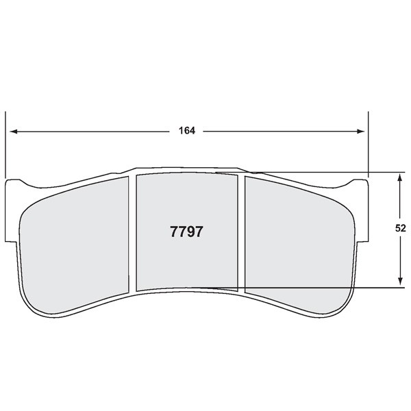 Pasticche del freno PFC 7797 08 25 mm anteriori Aston GT3/Audi R8 LM - PFC-7797-08-2544 - 7797.08.25.44 - 3661768519486