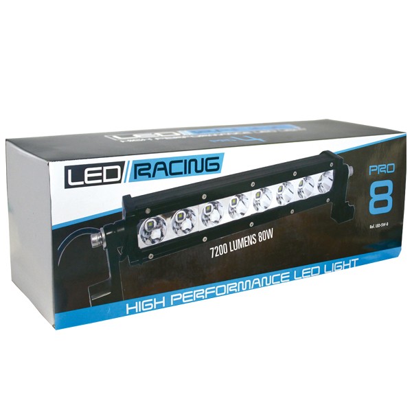 LED RACING Pro SW-8 Black Headlight 8 Modules 7200 Lumens 80w - LED-SW-8 - 3661768514214