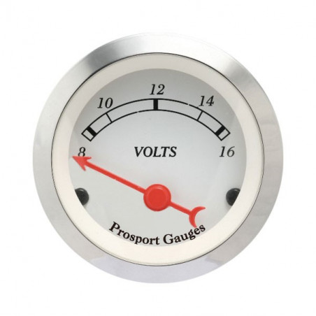 Manomètre Classic Voltmètre Prosport 52mm 8-16Volts