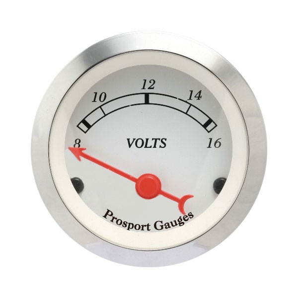 Manometer Classic Voltmeter Prosport 52mm 8-16Volt - CT-VO-003-BL - 216VOCC - 3661768532867