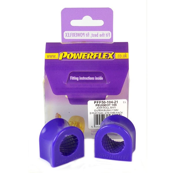 Powerflex anti-roll bar outer bush 21mm Citroën AX - PF-F50-104-21-2 - PFF50-104-21 - 5055676531544