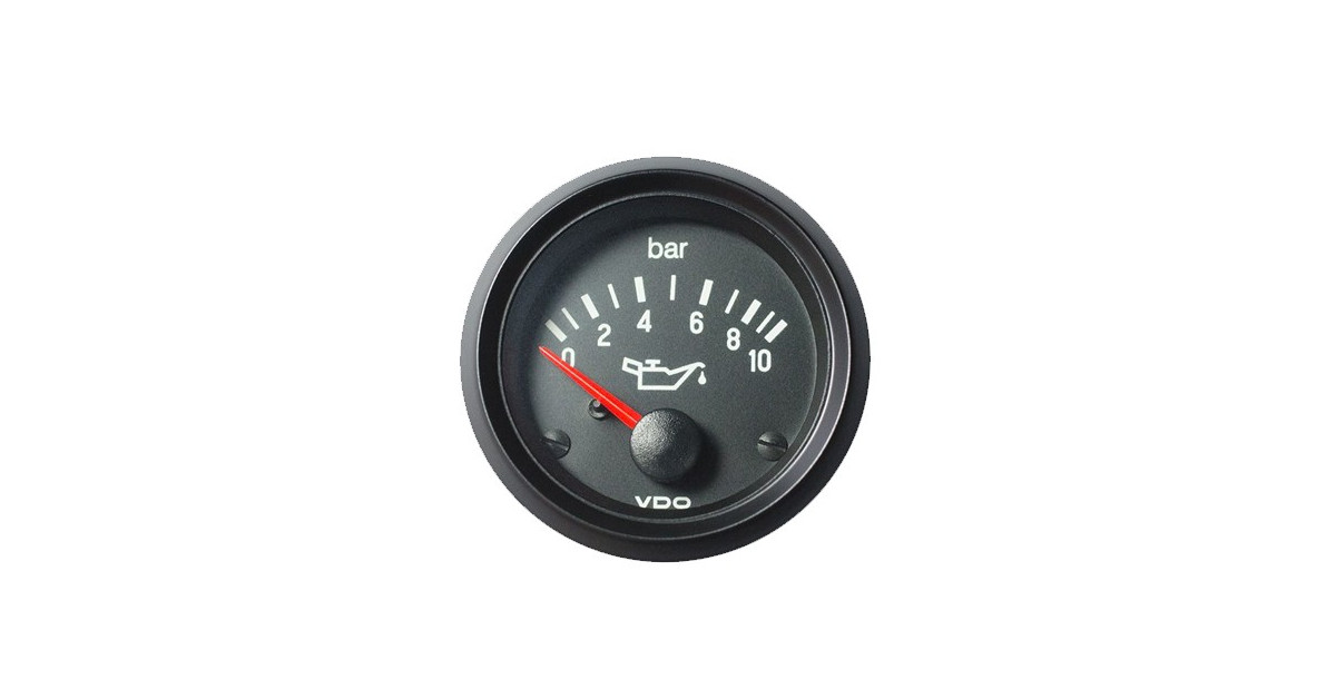 VDO Oil Pressure Gage 10 Bars 12V 52mm Inner Diameter