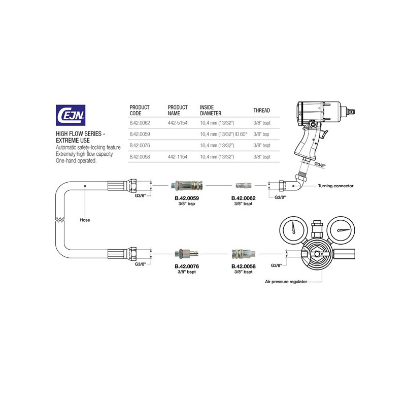 Paoli Male Fast Coupling 3/8" - PAO-B420076 - B.42.0076 - 8053256121380