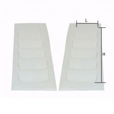Fiber Hood Vent H:33/L:11cm (X2)