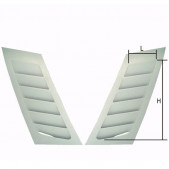 Luftansaugung Faserhaube 49X20cm (X2)