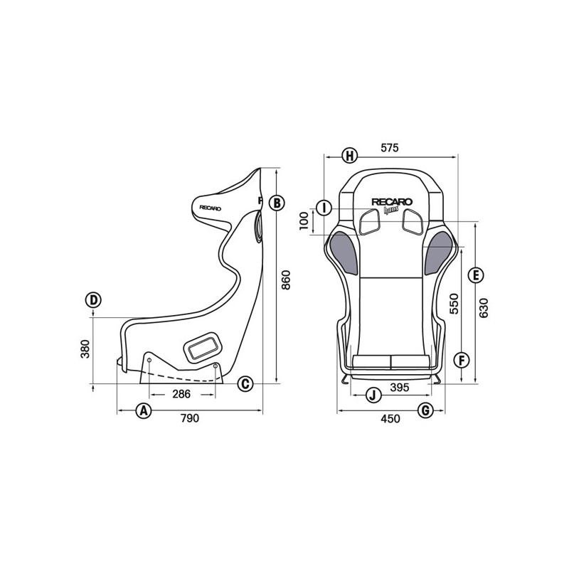 RECARO Pro Racer SPG HANS - Black Perlon Velour - REC-071-28-0630 - 071.28.0630 - 3661768825525