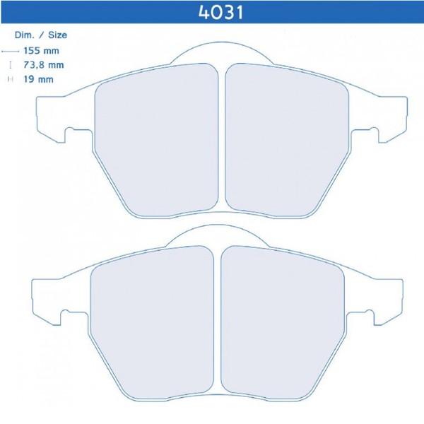 Pastiglie di Freno CL Brakes RC6E Volkswagen Golf IV - CL-4031-RC6E - 4031 RC6E - 3661768570982