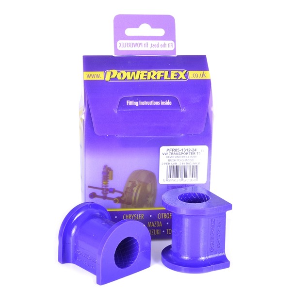 Silent Bloc Powerflex Barra anti-rollio Posteriore (interiore) 24mm Volkswagen T5 - PF-R851312-24-2 - PFR85-1312-24 - 5055676527301