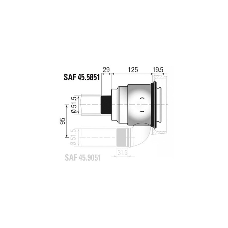 Boccole di connessione pasaparete Staubli - G-SAF45-5851JV - SAF 45.5851/JV - 3661768579251