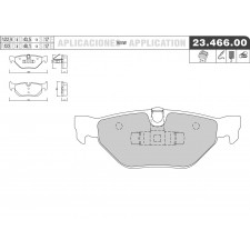 Pastiglie freno Road & Sport Posteriore BMW Serie 1 E81-E82-E87-E88 2004-11 Serie 3 E90-E91-E92-E93 2005-11 BMW SUV X1 E84 20