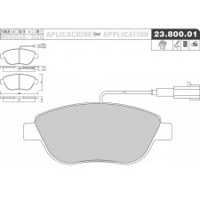 Pastiglie freno Road & Sport Anteriore FIAT 500 2007- BRAVO 2007- GRANDE PUNTO 199 2005-12 LANCIA DELTA 2008-