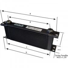 Setrab 25-row M22x150 oil cooler