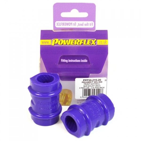 Silent Bloc Powerflex Anti-Roll-Stange Durchmesser 20mm Peugeot 205 / 309 GTI (2 Stück) - PF-F5021520-2 - PFF50-215-20 - 5055676531407