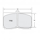 Brake pads PFC 7702 01 25mm Alcon/Wilwood/Outl