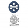 Silentbloc Echappement 220°C POWERSPRINT épaisseur 28mm