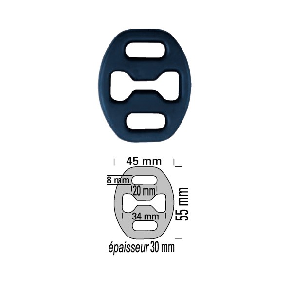 Silentbloc Echappement 220°C POWERSPRINT épaisseur 30mm - PS-909916 - 909916 - 3661768257777