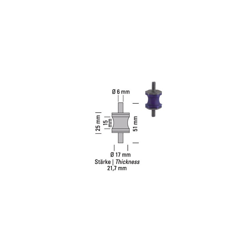 Powersprint 220°C Exhaust Bush thickness 21.7mm - PS-909865 - 909865 - 3661768476529