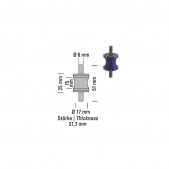 Silentbloc Echappement 220°C POWERSPRINT épaisseur 21.7mm