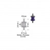 Silentbloc Auspuff 220°C POWERSPRINT Dicke 21.7mm