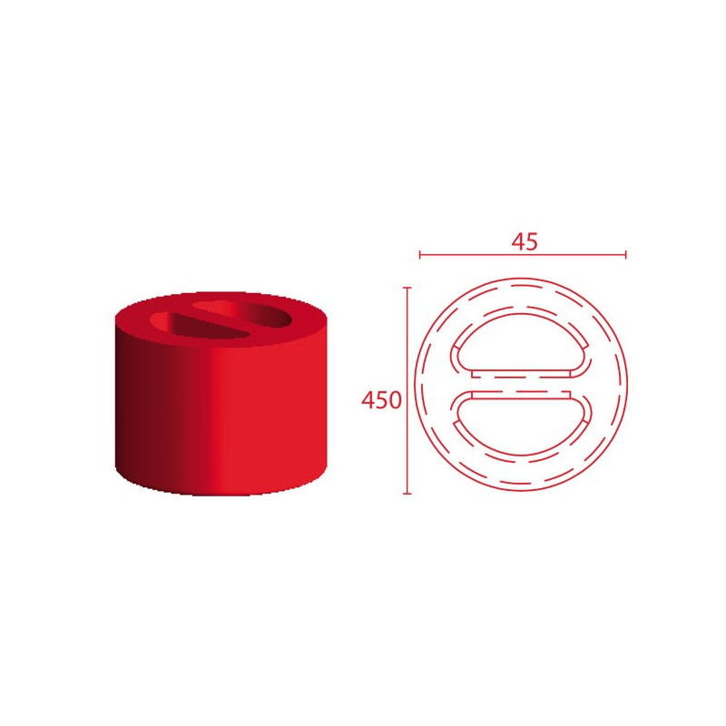 Silent-Bloc Powerflex Auspuff 45/45mm - PF-EXH002 - EXH002 - 5055676511867