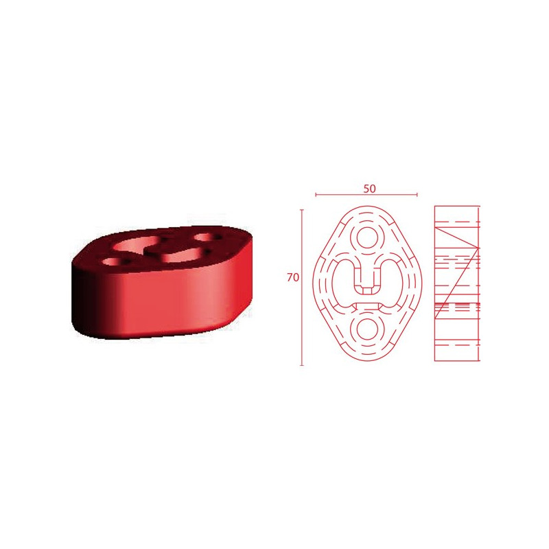 Silent-Bloc Powerflex Auspuff 71/50mm - PF-EXH005 - EXH005 - 5055676511898