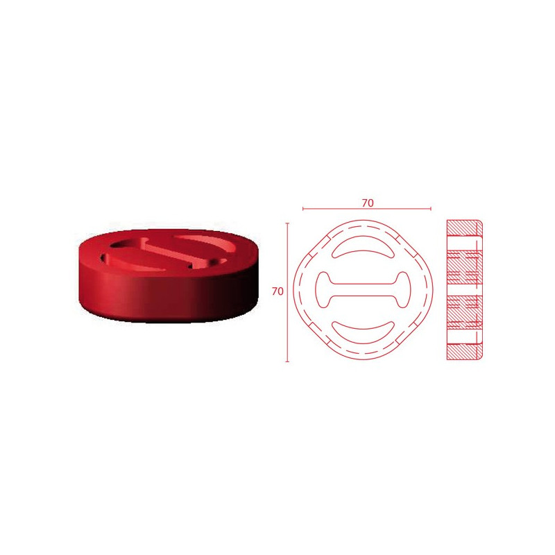 Silent-Bloc Powerflex Auspuff 70/70mm - PF-EXH006 - EXH006 - 5055676511904