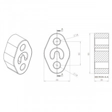 Boccola Powerflex scarico universale