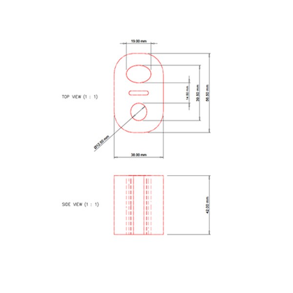 Powerflex Universal Exhaust Mount (1 part) - PF-EXH016 - EXH016 - 5055676526571