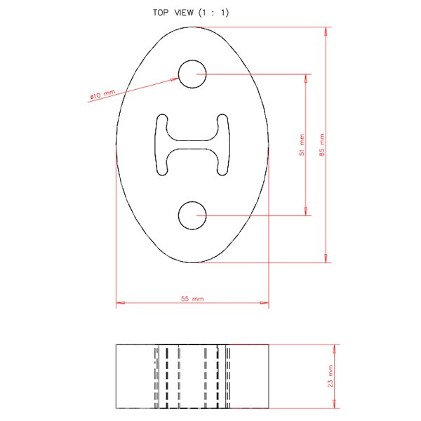 Powerflex Exhaust Fixing Bush 85mm 55mm - PF-EXH012 - EXH012 - 5055676511966