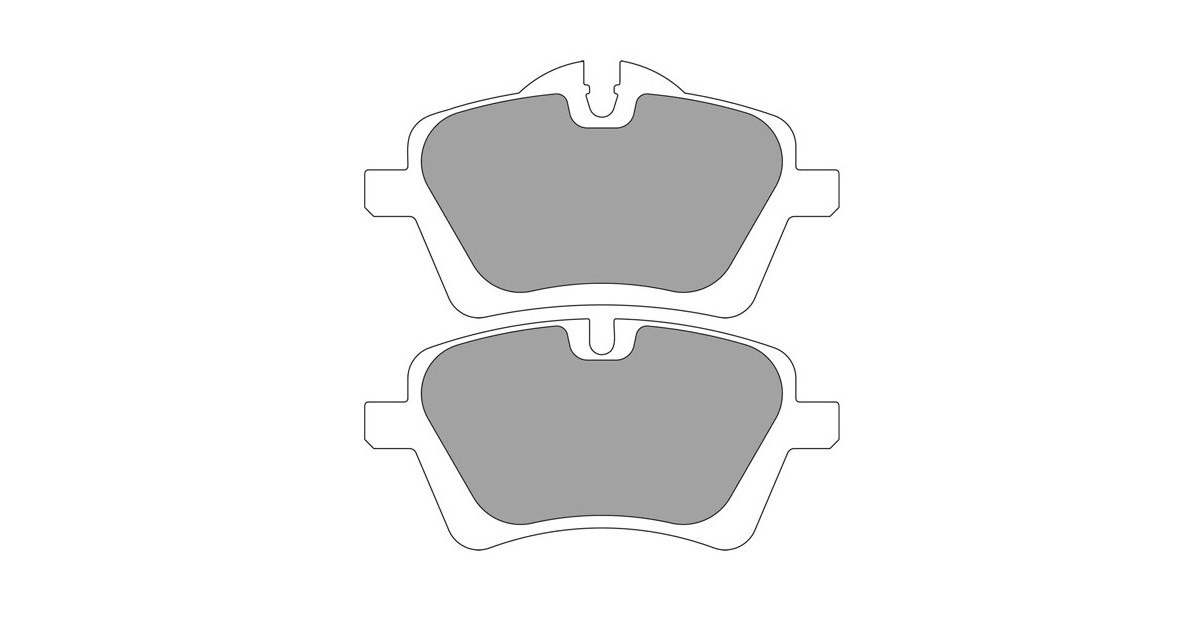 Plaquettes de frein Ferodo DS2500 avant pour MINI MINI (R50) 1.4 One  - TRW Front 04.03 - 10.06 étrier LUCAS/TRW