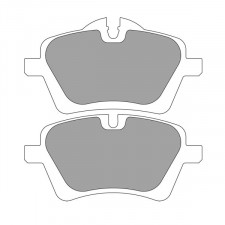 Ferodo DS 2500 brake pads front for MINI MINI (R50) 1.4 One  - TRW Front 04.03 - 10.06 caliper LUCAS/TRW