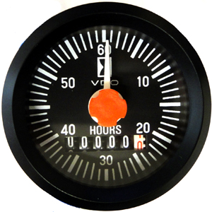 Horameter VDO Durchmesser 52 12V Schwarzer Hintergrund Stundenzähler - V-HO331810012002 - 331-810-012-002G - 3661768306949