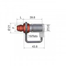 Kupplungsstück männlich 9/16 JIC FIA Benzin Dash 6