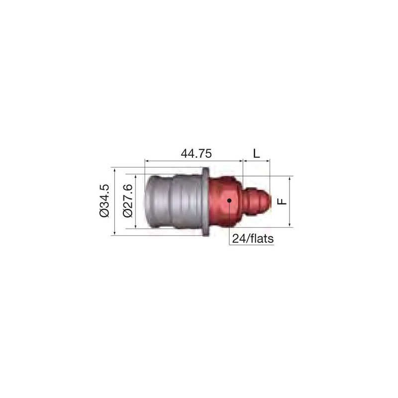 Coupleur Mâle Staubli 3/4 JIC FIA Eau/Huile Dash 8 - G-SPT08-1656LJV - SPT08.1656/L/JV - 3661768015810