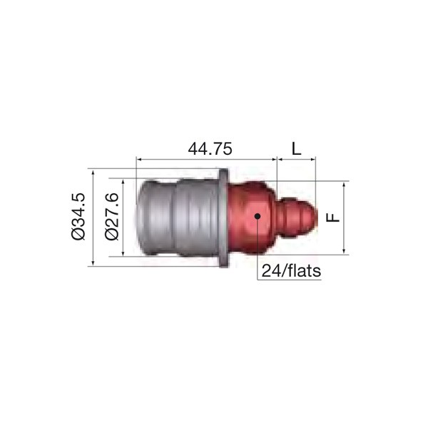 Coupleur Mâle Staubli 3/4 JIC FIA Eau/Huile Dash 8 - G-SPT08-1656LJV - SPT08.1656/L/JV - 3661768015810