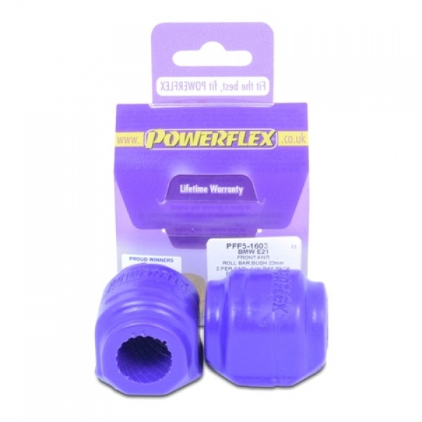 Silent-Bloc Powerflex Barre Anti-Roulis Avant 23.5mm BMW E21 (2 pièces) - PF-F51603235-2N - PFF5-1603-23.5BLK - 5055676534248
