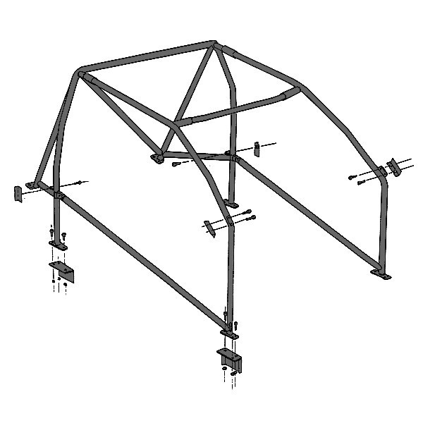 Roll bar Sparco Peugeot 205 GTI - 00713053-14 - 00713053/14 - 8033280057473