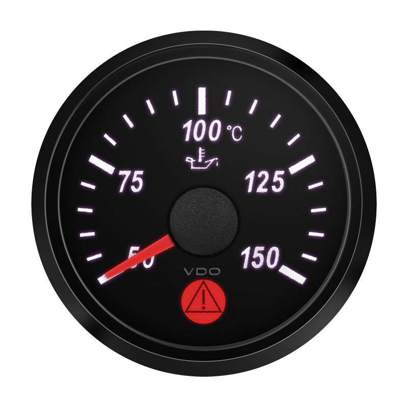 Temperatura Olio VDO Fondo Nero 50°C/150°C - V-TH-3833380001 - A2C3833380001 - 3661768608043