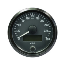 Compteur de vitesse VDO SingleViu diamètre 80mm fond noir 300km/h