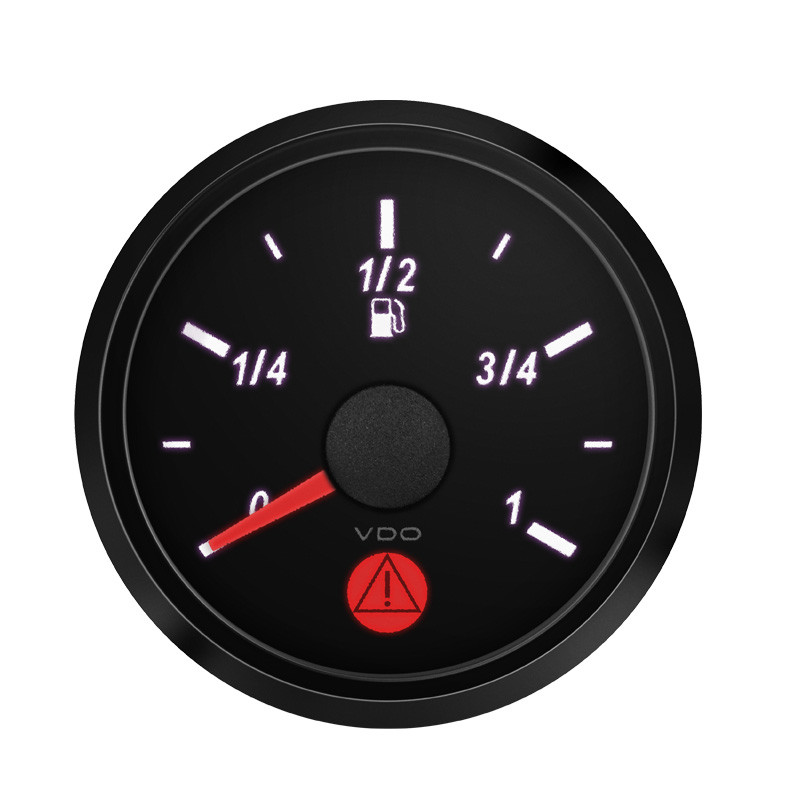 Strumento Livello di Benzina VDO SingleViu Diametro 52mm Fondo Nero - V-NE-3833100001 - A2C3833100001 - 3661768608081