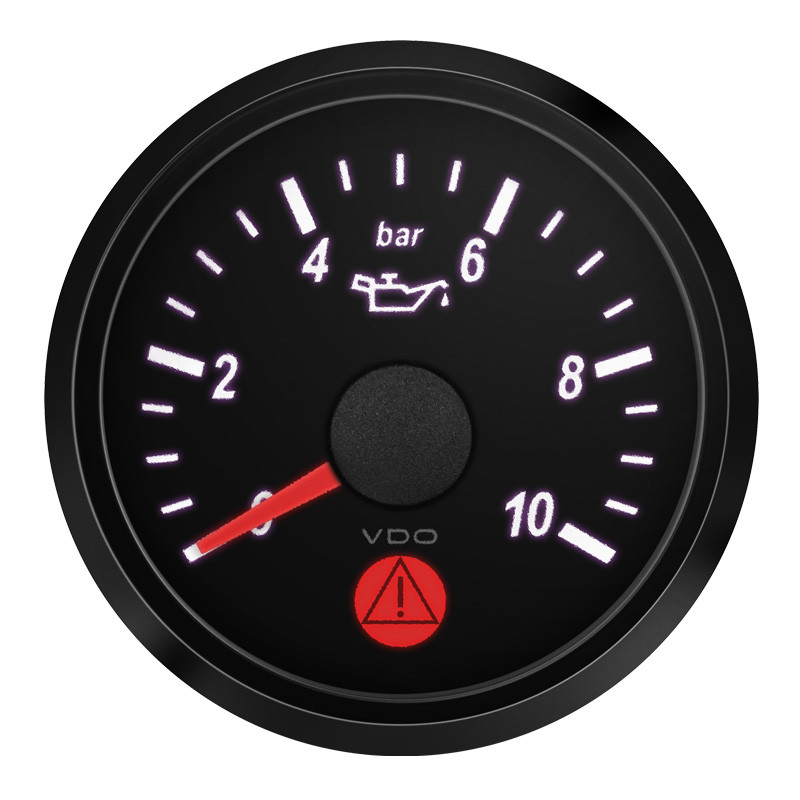 Öldruckmanometer VDO SingleViu Durchmesser 52mm Boden Schwarz 0-10Bars - V-PH-3833170001 - A2C3833170001 - 3661768608074