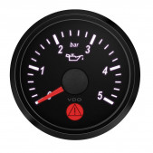 Öldruckmanometer VDO SingleViu Durchmesser 52mm Boden Schwarz 0-5Bars