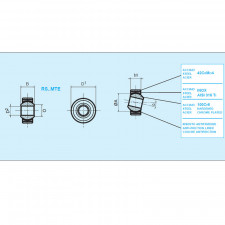 Coussinet Sphérique Rodobal MTE Extérieur 46mm / Intérieur 20mm